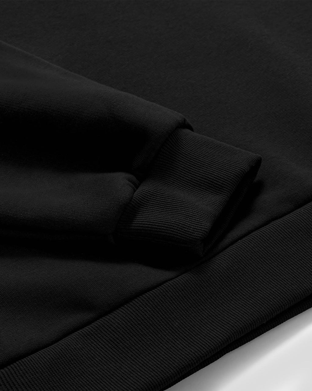 Black frotte crewneck