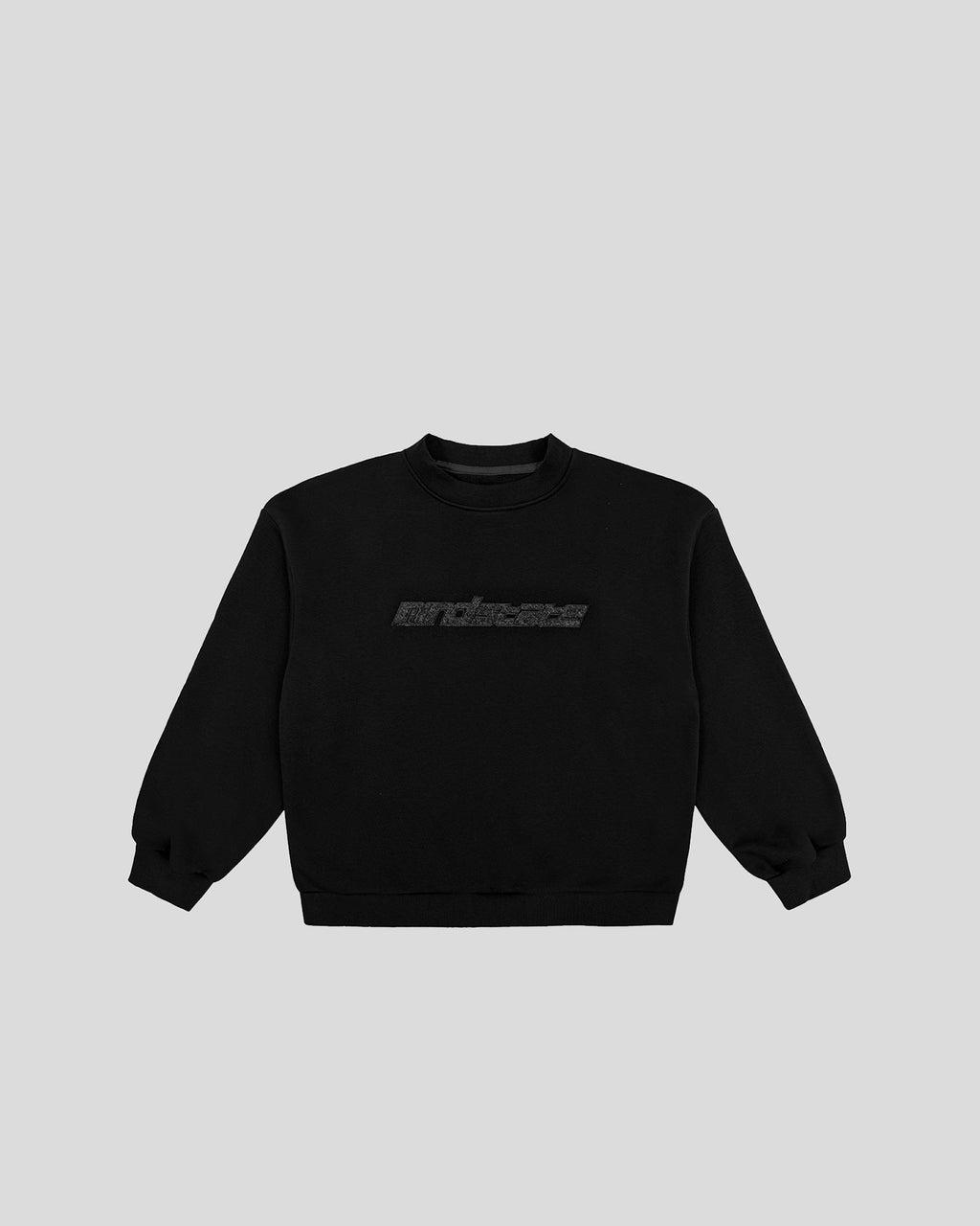 Black frotte crewneck