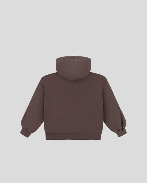 Brown frotte hoodie
