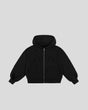 Distressed M zip hoodie
