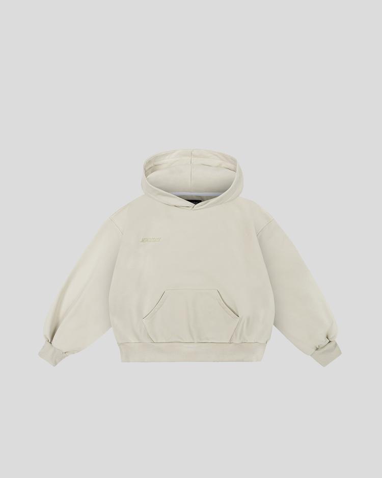 Basic hoodie (beige) front