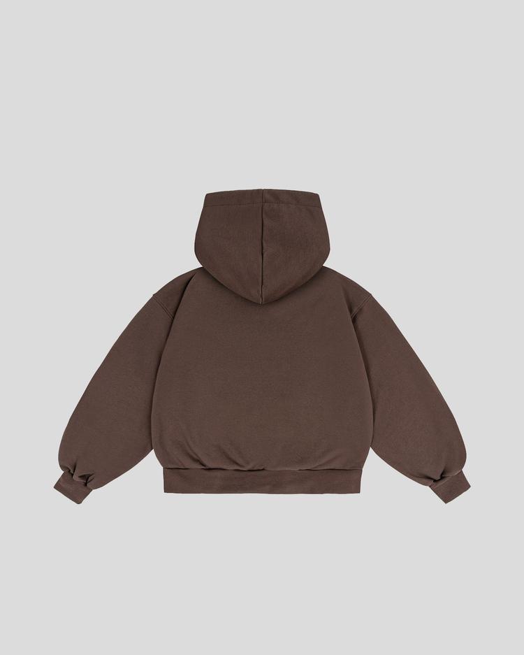 Basic hoodie (brown) back