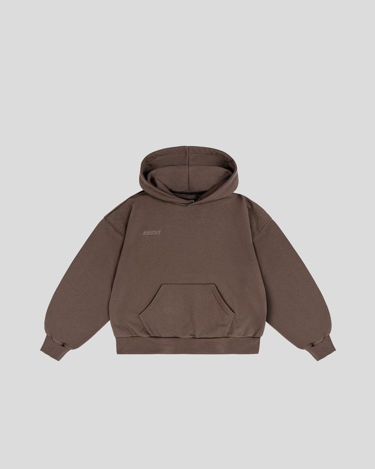 Basic hoodie (brown) front