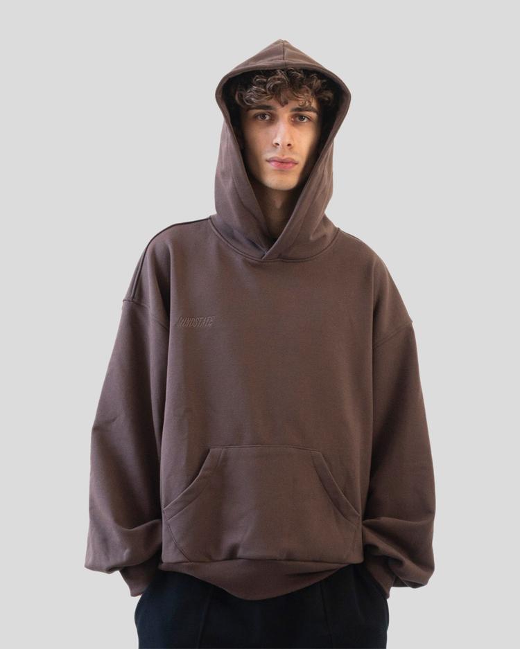Basic hoodie (brown) back