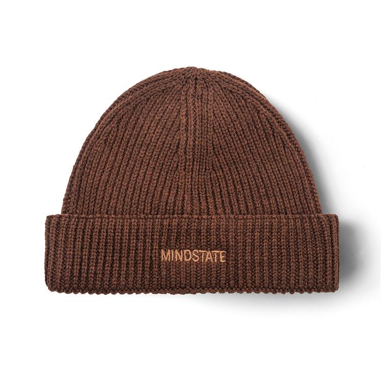 Brown beanie front