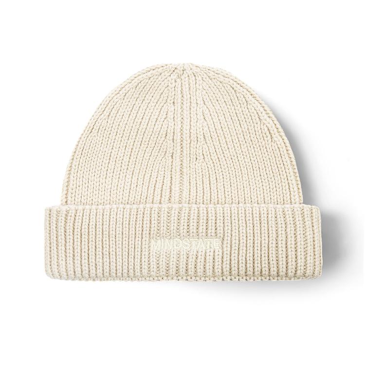 Beige beanie front