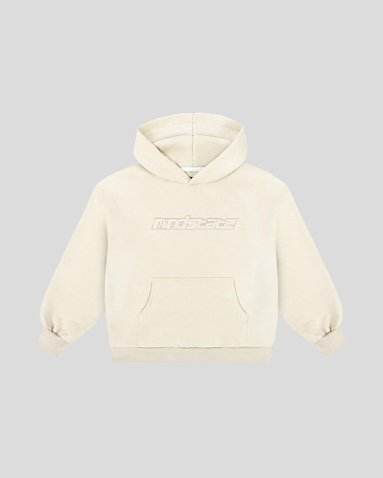 Beige frotte hoodie front