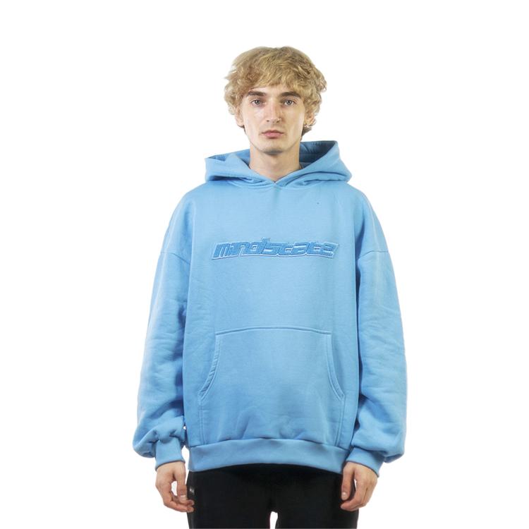 Blue frotte hoodie back