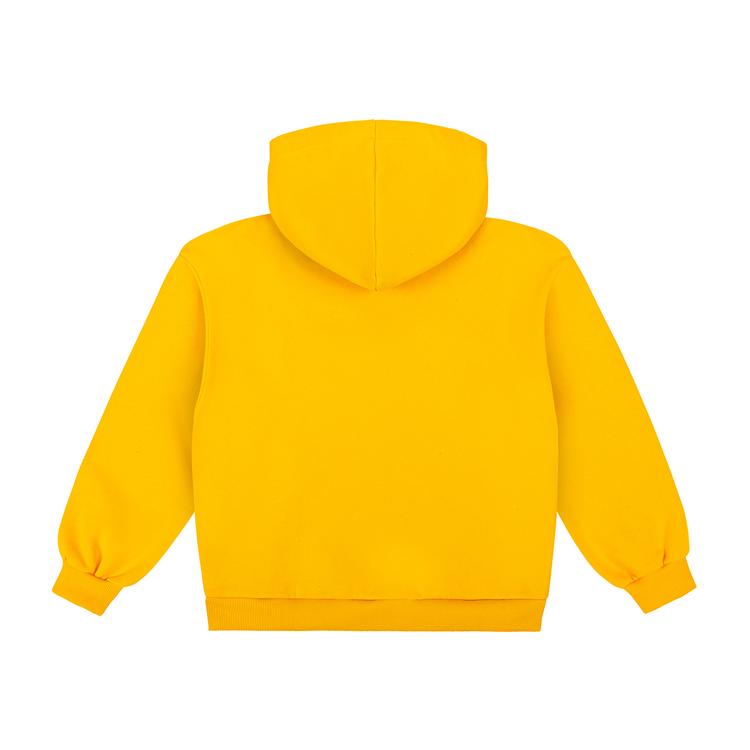 Yellow frotte hoodie back