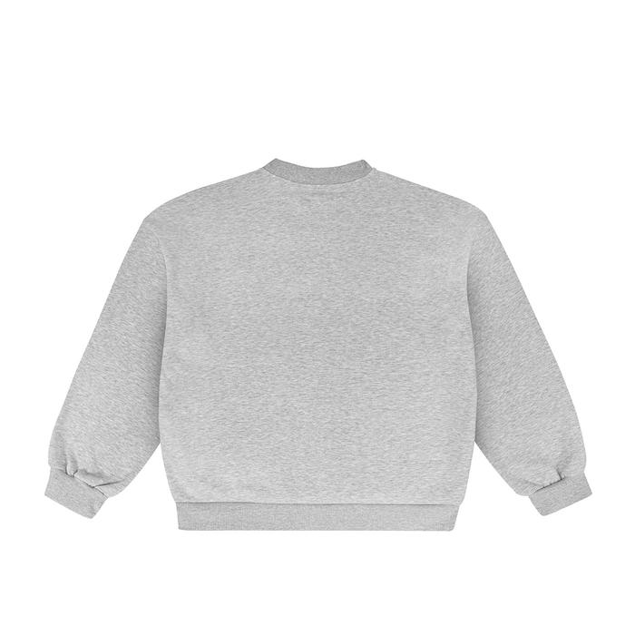 Gray frotte crewneck back