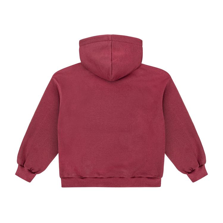 Maroon frotte hoodie back