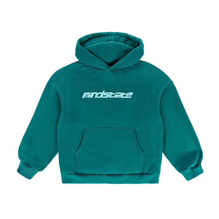 Green frotte hoodie front