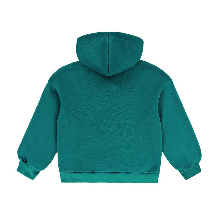 Green frotte hoodie back