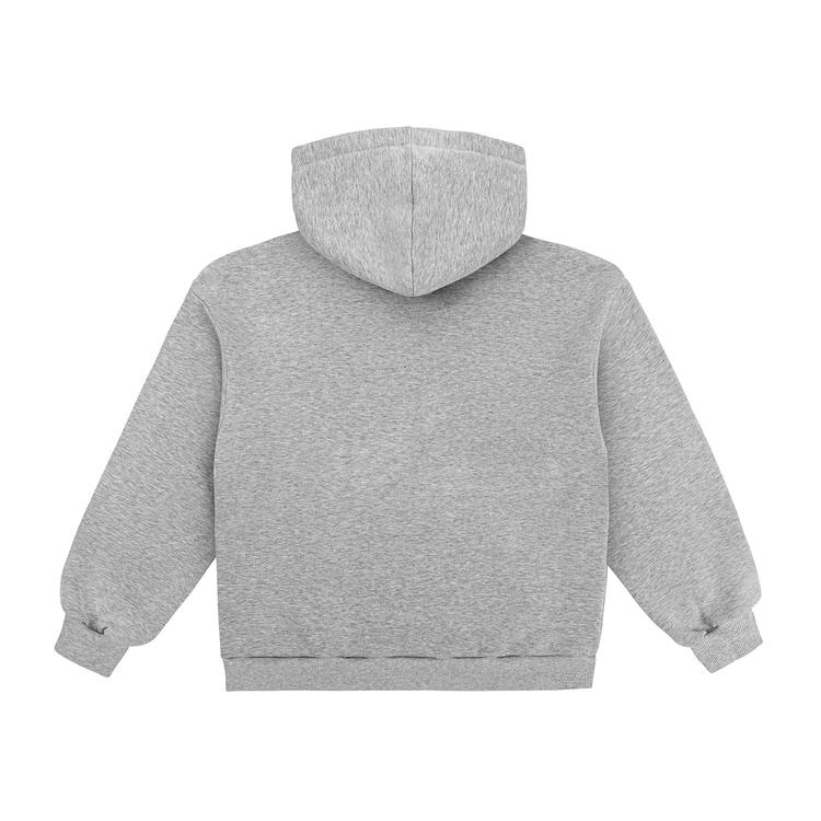 Gray frotte hoodie back