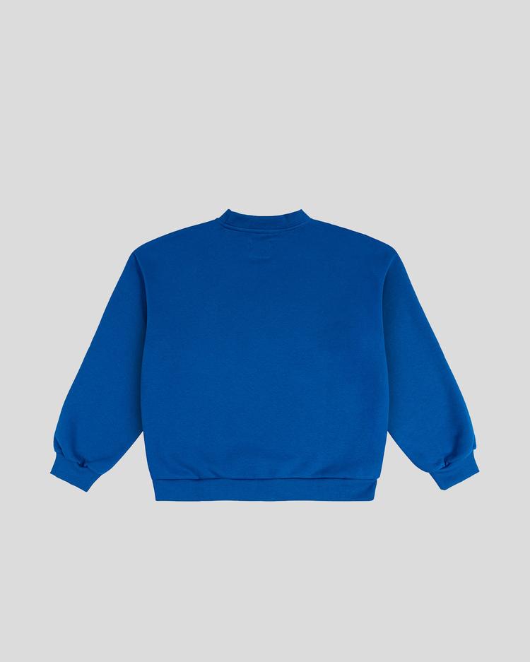 Dark blue frotte crewneck back