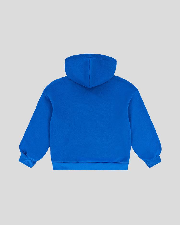 Dark blue frotte hoodie back