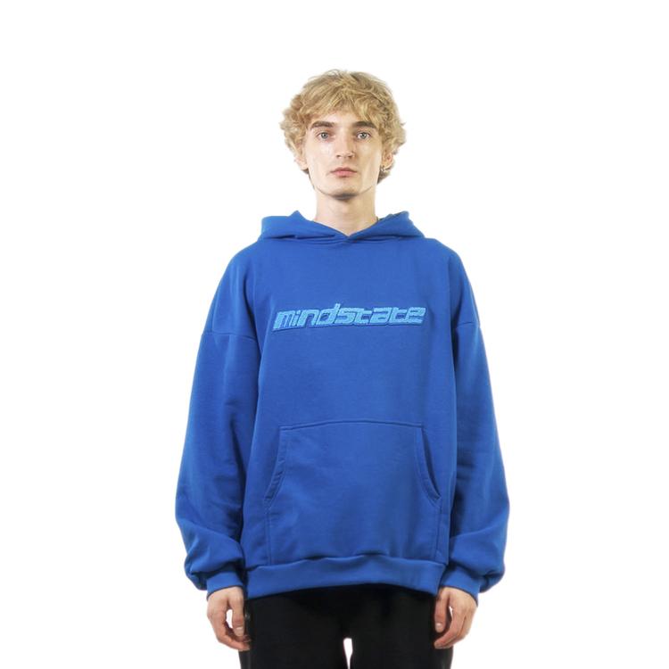 Dark blue frotte hoodie back