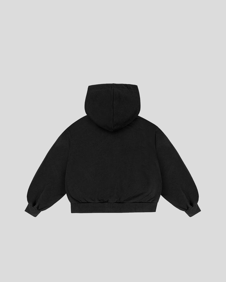 Divided zip hoodie back