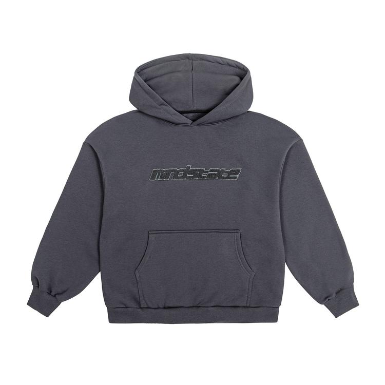 Graphite frotte hoodie front