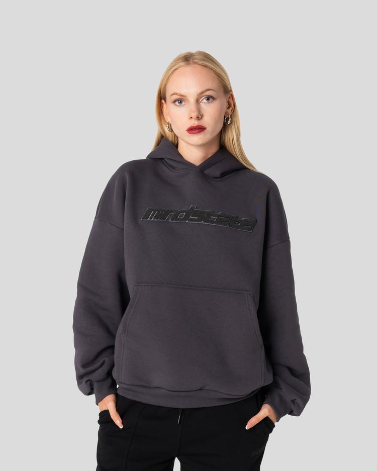 Graphite frotte hoodie back