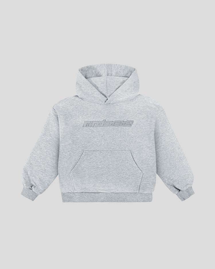 Gray frotte hoodie front