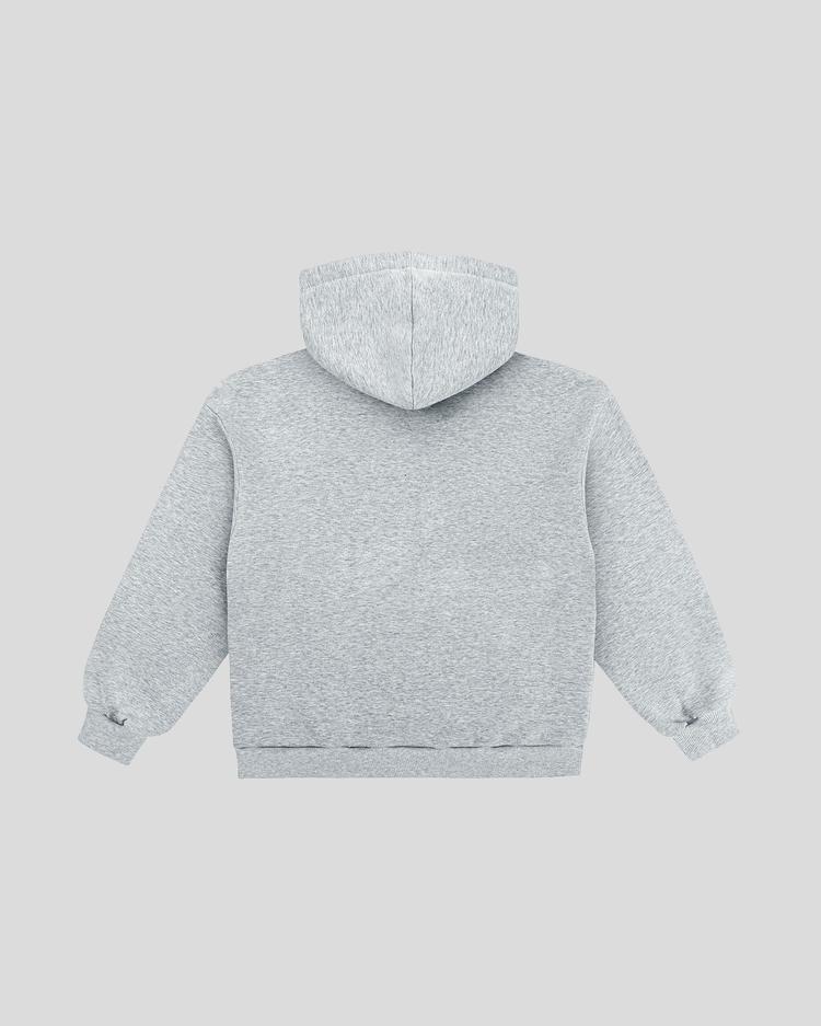 Gray frotte hoodie back