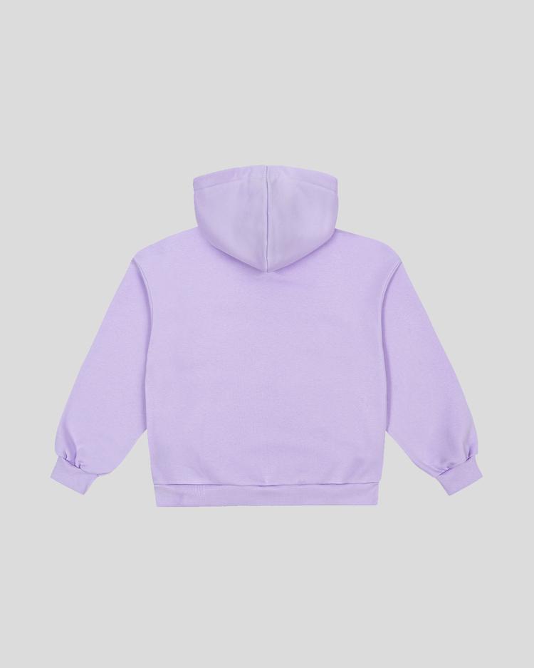 Lilac frotte hoodie back