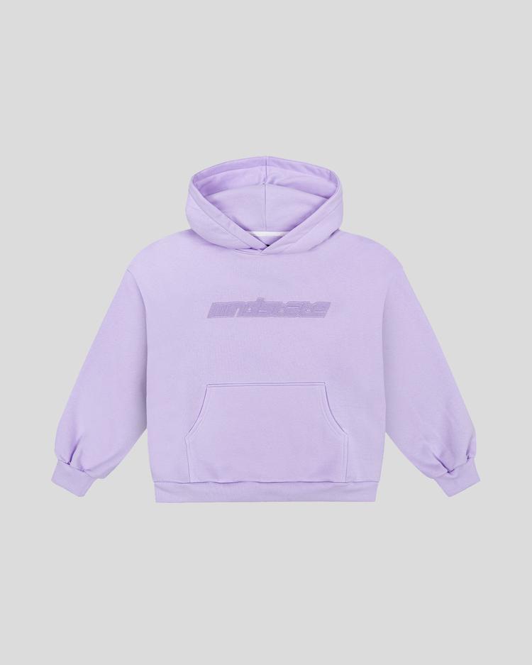 Lilac frotte hoodie front