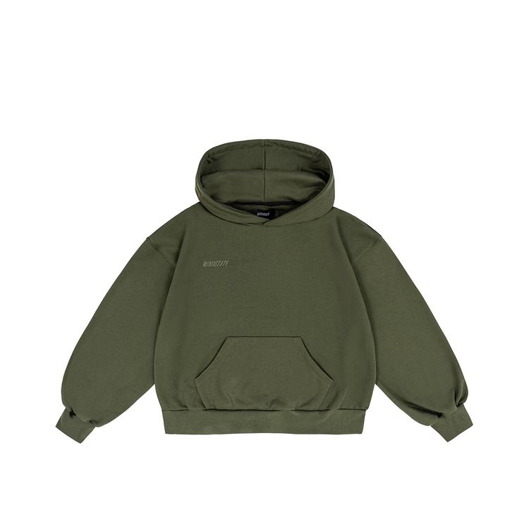 Basic hoodie (olive) front