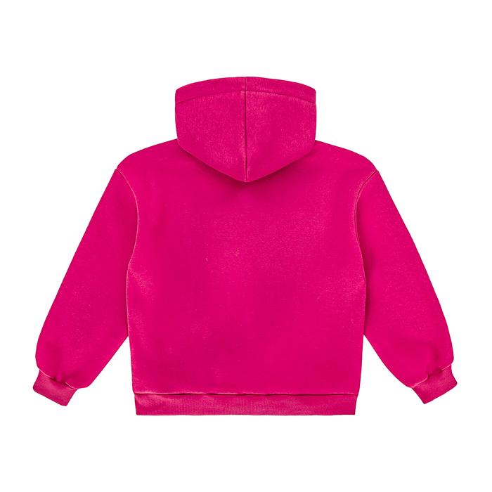 Pink frotte hoodie back