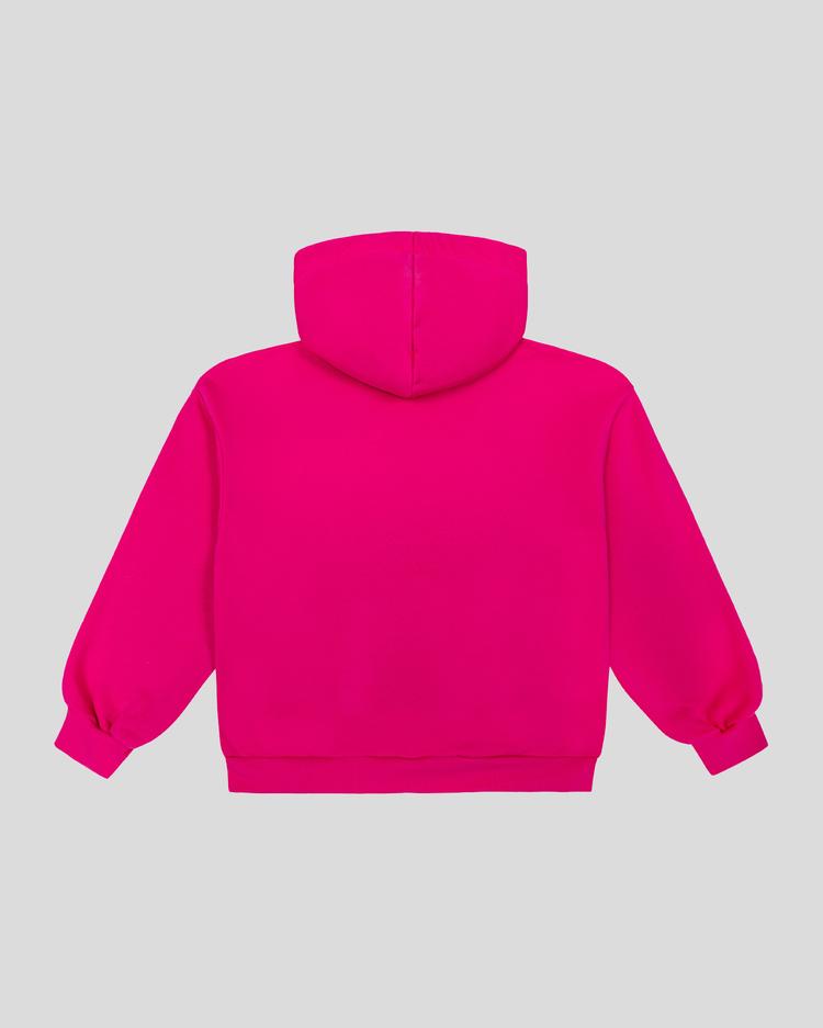Pink frotte hoodie back