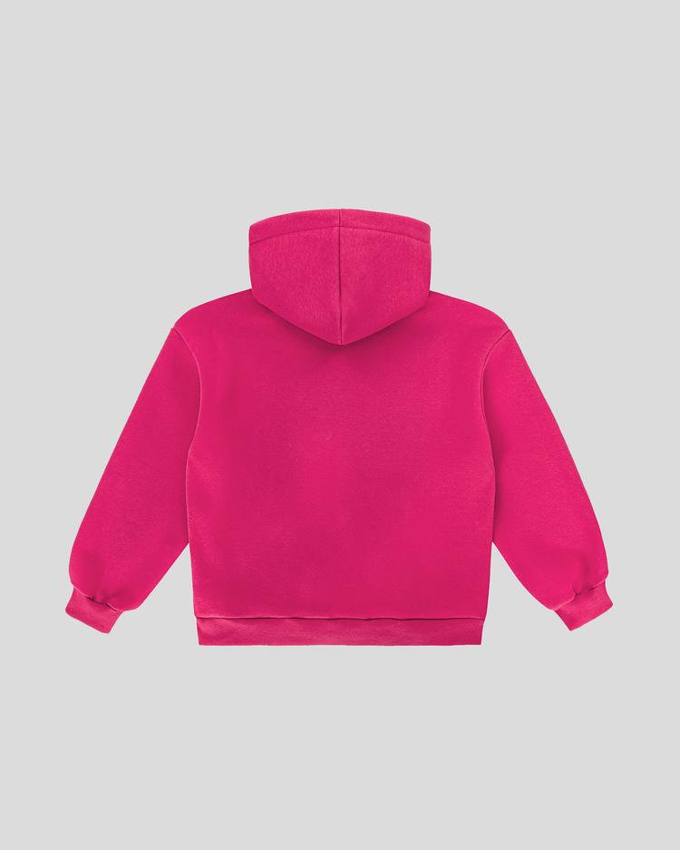 Pink frotte hoodie back
