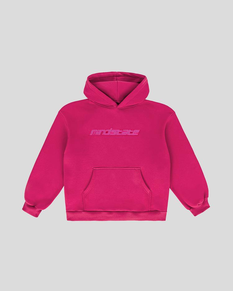 Pink frotte hoodie front