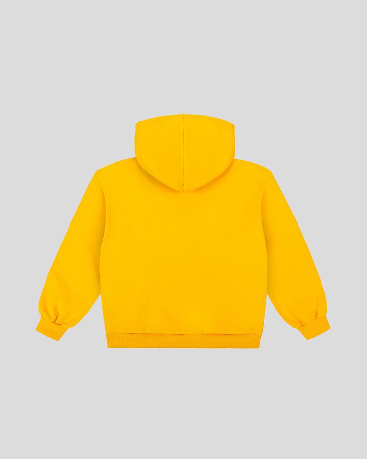Yellow frotte hoodie back