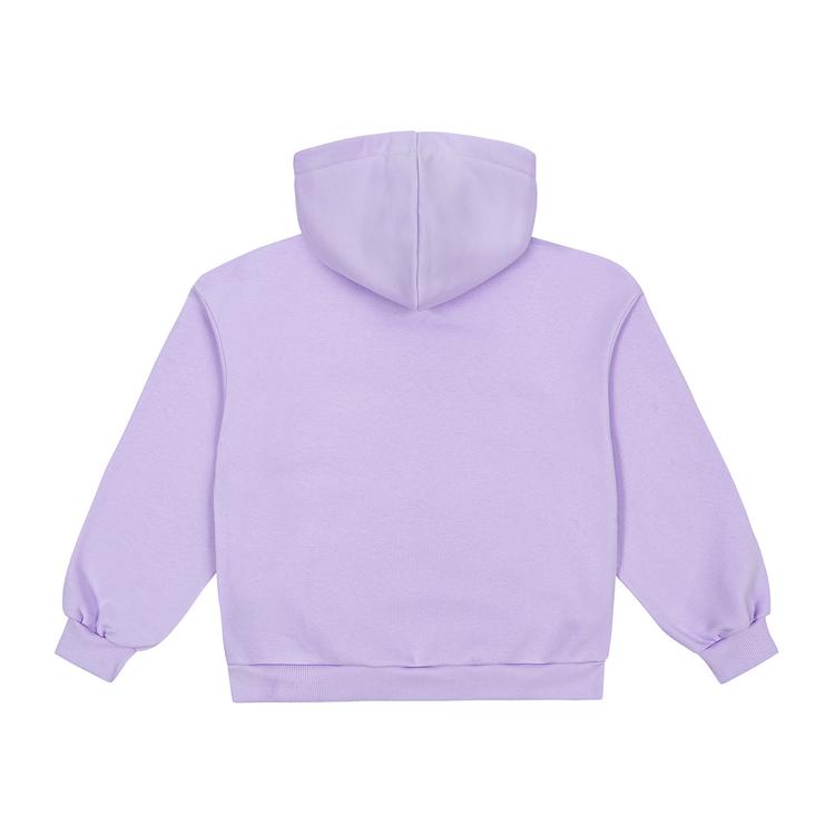 Lilac frotte hoodie back