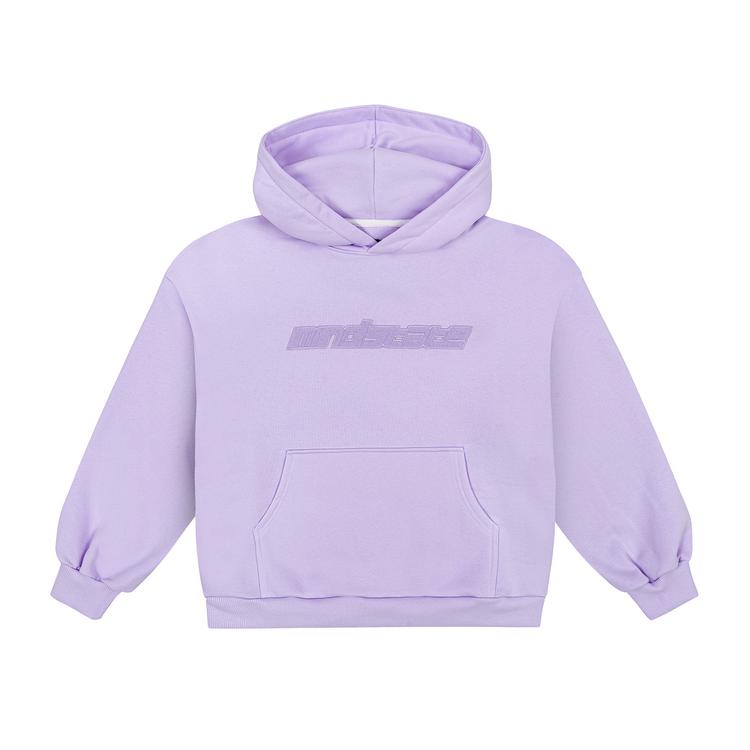 Lilac frotte hoodie front